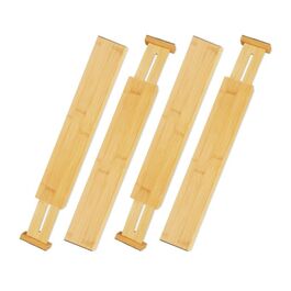 Relaxdays Schubladentrenner Bambus 4er Set