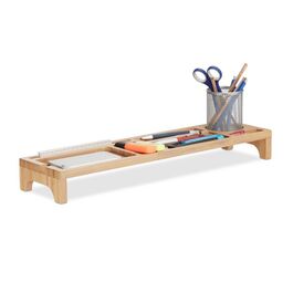 Relaxdays Bambus Schreibtisch Organizer
