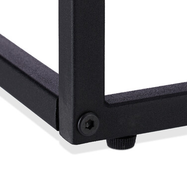 Relaxdays Beistelltisch schwarz mit Metallgestell