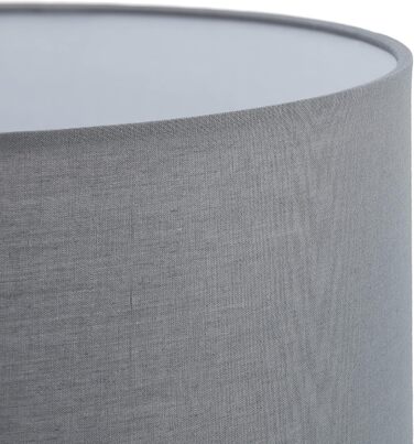 Relaxdays Nachttischlampe Touch dimmbar, 3 Stufen, E14, HxD: 48,5 x 28 cm, modern, Touch Lampe mit Schirm, grau/silber