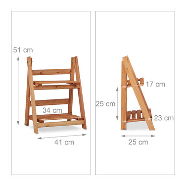 Relaxdays Blumentreppe aus Holz