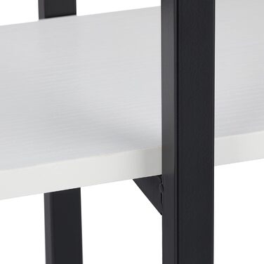 Relaxdays Pflanzenregal, Blumentreppe 6 Ablagen, 150x78x24 cm, Stahl & MDF, (Schwarz/Weiß)