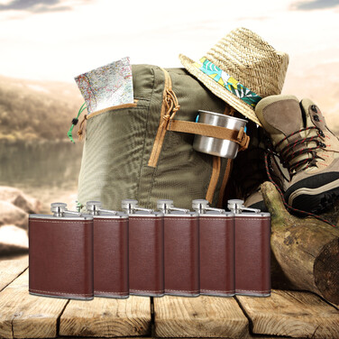 Relaxdays Flachmann 6er Set