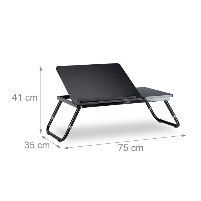 Relaxdays Laptoptisch fürs Bett schwarz