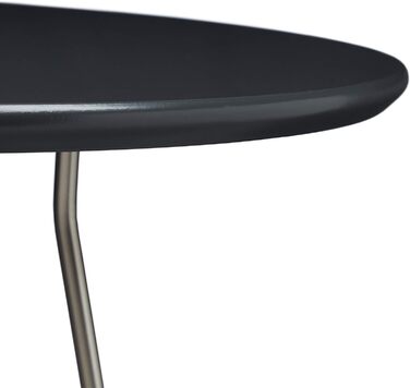 Relaxdays Beistelltisch 2er-Set, runde Satztische mit Metallgestell, Ablagetische, Tischplatte 40 u. 48 cm, MDF,  Standard (Grau)