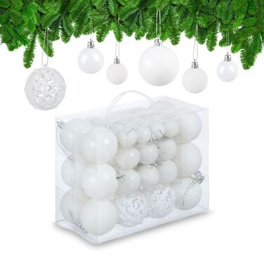 Relaxdays Weihnachtskugeln im 50er Set