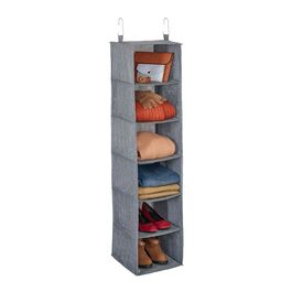 Relaxdays Kleiderschrank Hängeregal mit 6 Fächern
