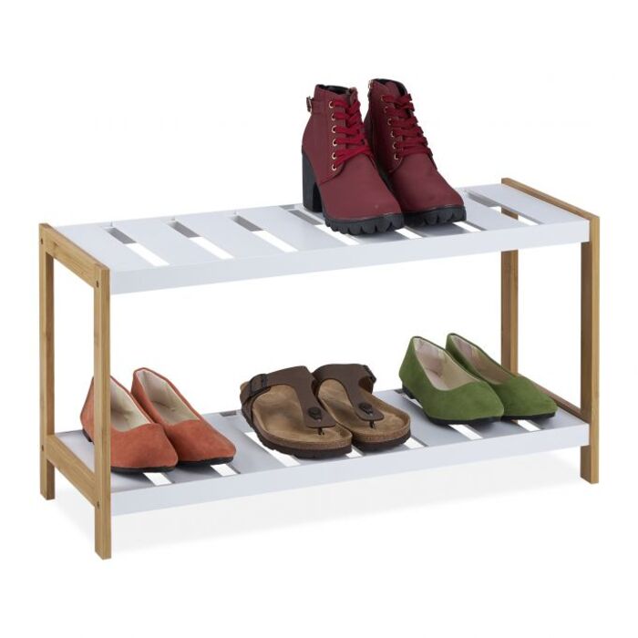 Relaxdays Schuhregal mit 2 Ebenen