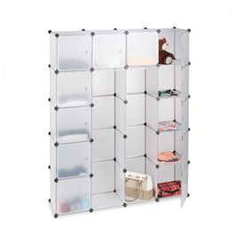 Relaxdays Kleiderschrank Stecksystem 14 Fächer