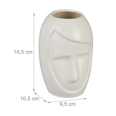 Relaxdays Blumenvase Gesicht