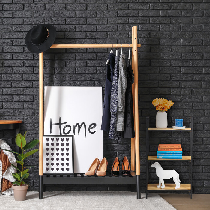 Relaxdays Standregal aus Bambus & Metall