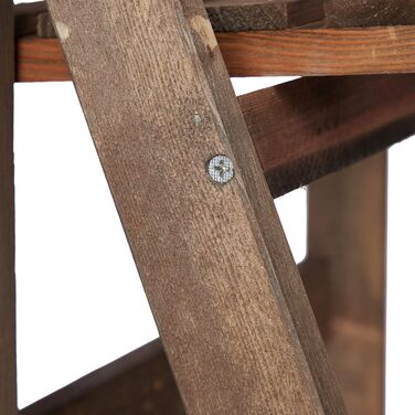 Relaxdays Blumentreppe, 2-stufig, klappbar, Holz, dunkelbraun, HBT: 51,5x41x24 cm