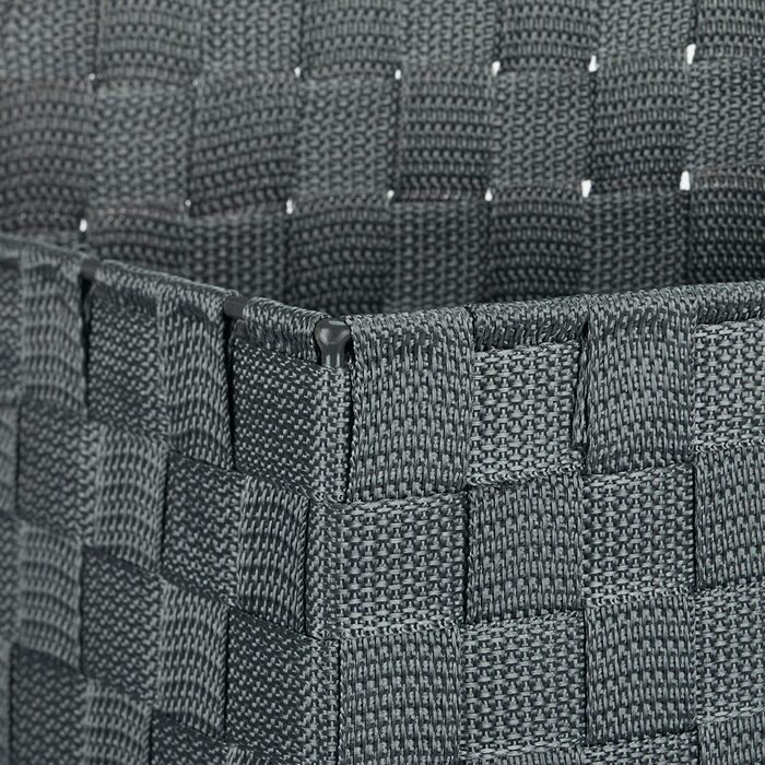 Relaxdays Hängeorganizer Stoff, Türorganizer mit 3 Aufbewahrungskörben, Wandorganizer Bad, PP, HBT: 75x25x15cm, (15 x 25 x 75 cm, Grau)