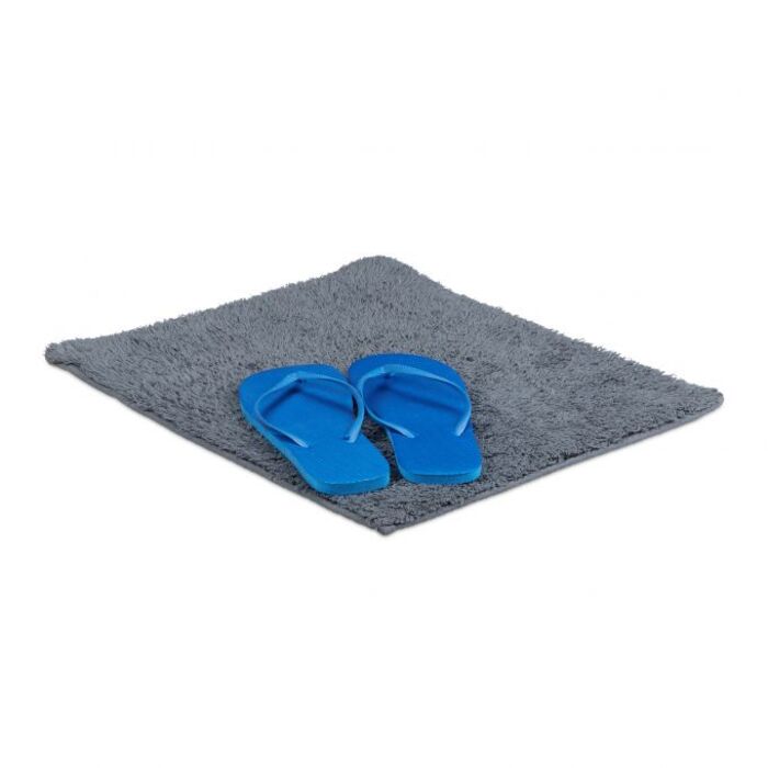 Relaxdays Badteppich verschiedene Größen grau