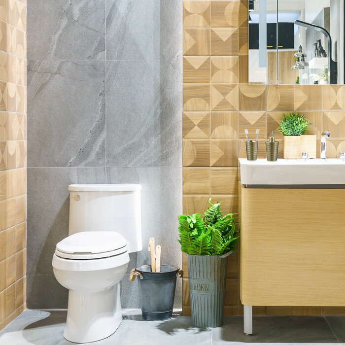 Relaxdays Goldenes Badezimmer Set 4-tlg. matt
