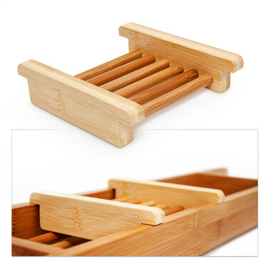 Relaxdays Badewannenablage 69 x 14 cm Bambus