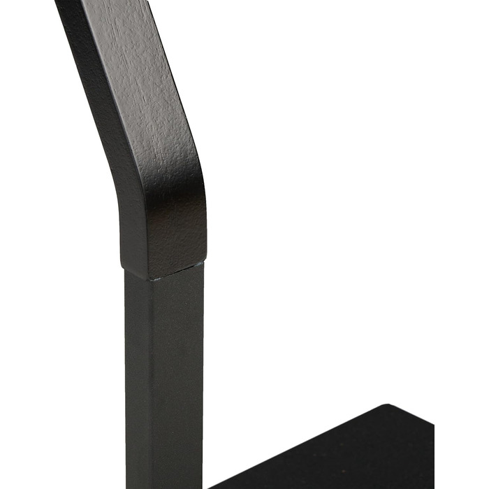 Relaxdays Handtuchständer, 2 Metallstangen, Stahl & MDF, 85x43,5x20 cm, Schwarz