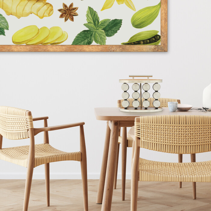 Relaxdays Gewürzregal mit 12 Gewürzgläsern
