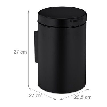 Relaxdays Kosmetikeimer Wandmontage 5 Liter