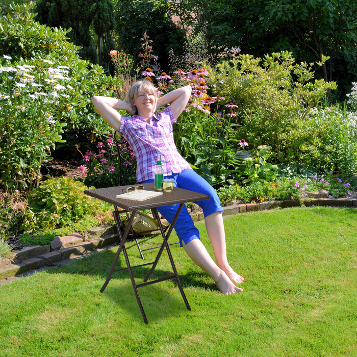 Relaxdays Gartentisch klappbar BASTIAN