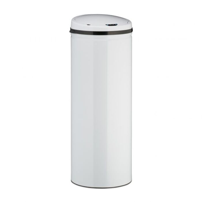 Relaxdays Sensor Mülleimer 50l weiß