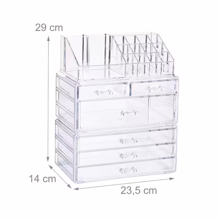 Relaxdays Kosmetikorganizer mit 6 Schubladen