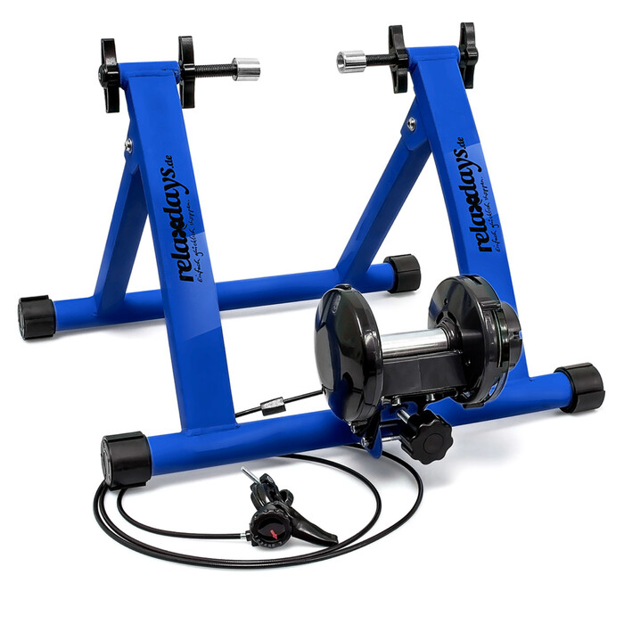 Relaxdays Fahrrad Rollentrainer mit 6 Gängen