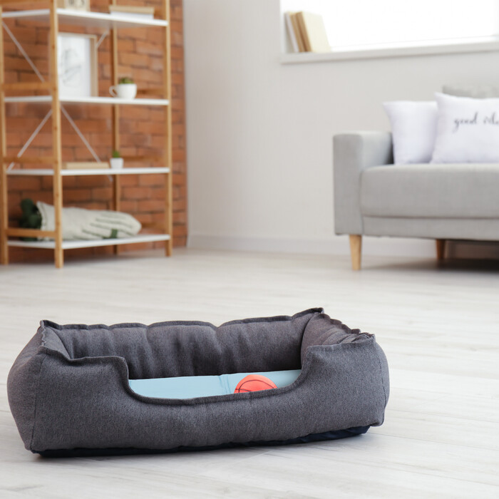 Relaxdays Hellblaue Kühlmatte für Hunde