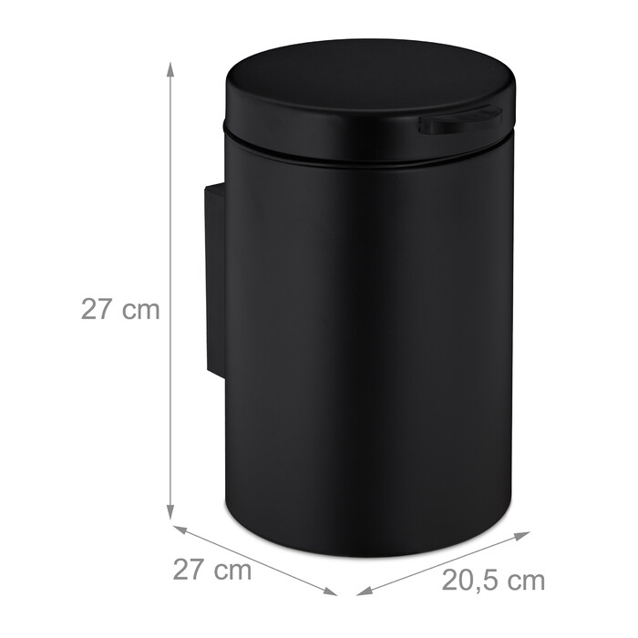 Relaxdays Kosmetikeimer Wandmontage 5 Liter