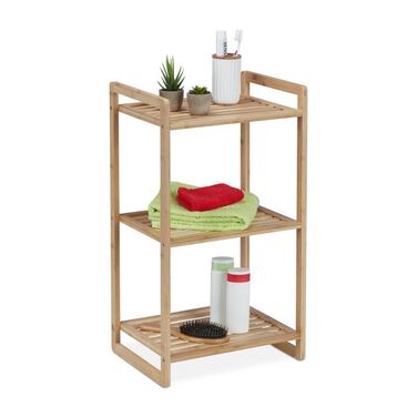 Relaxdays Bambusregal mit 3 Ablagen