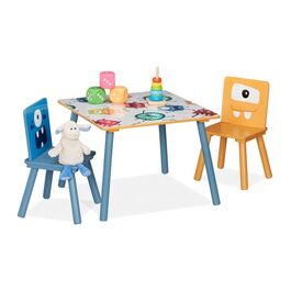Relaxdays 3-teilige Kindersitzgruppe Monster-Motiv