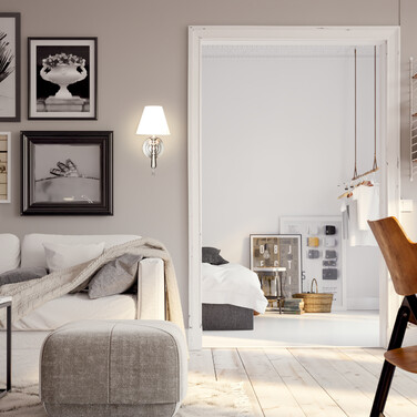 Relaxdays Wandlampe mit Schirm