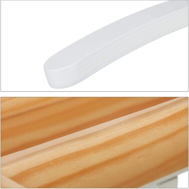 Relaxdays Stummer Diener, mit Ablage aus Holz, freistehend, faltenfreie Anzüge, MDF & Metall, HBT 102 x 46 x 24 cm, weiß