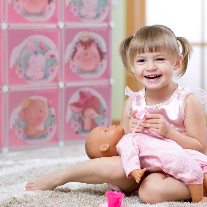 Relaxdays Kinder Steckregal mit Kleiderstangen