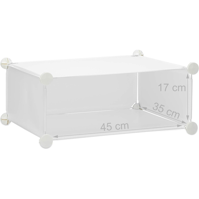 Relaxdays Schuhregal 10 Ebenen, 176x49x37 cm, weiß