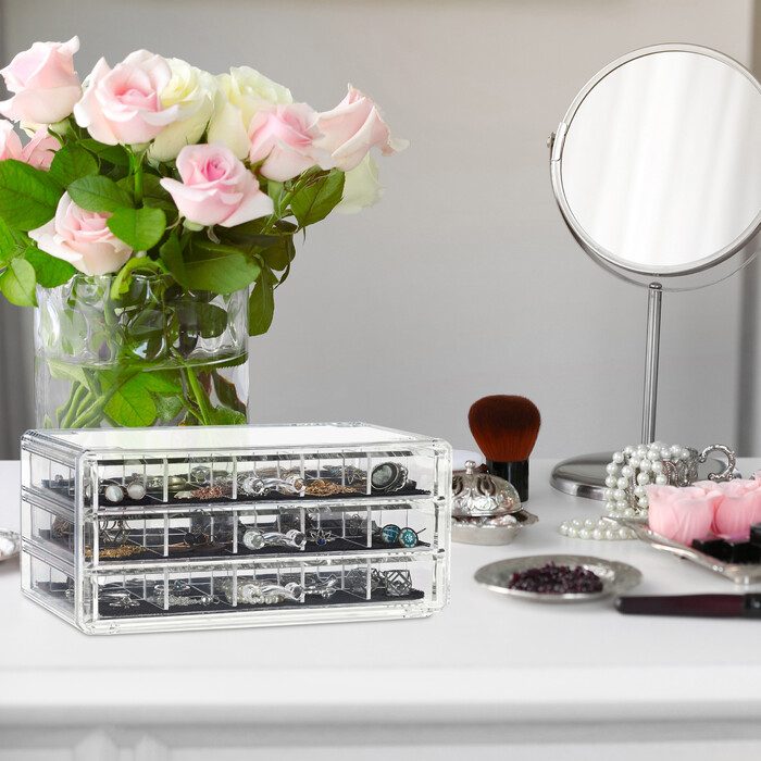 Relaxdays Make up Organizer mit Schubladen
