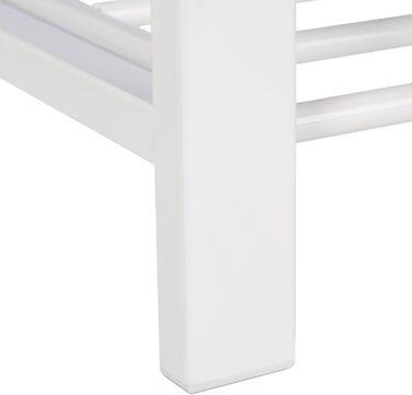Relaxdays Schuhbank, Sitzpolster, offen, 2 Ebenen, Metall, HBT: 50x81x32cm, grau