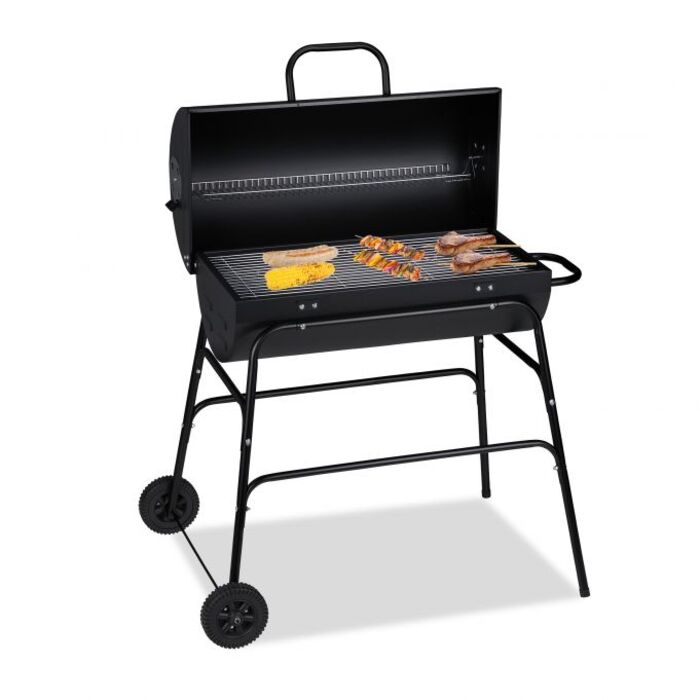 Relaxdays Holzkohlegrill mit Deckel