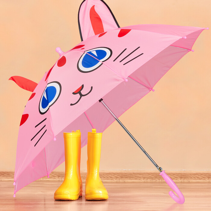 Relaxdays Kinder Regenschirm 'Katze'