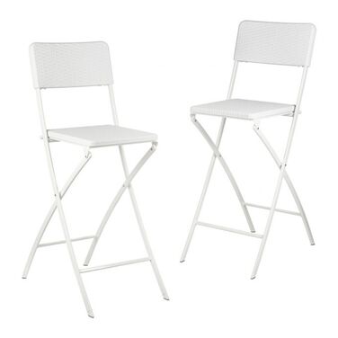 Relaxdays 2er Set Barhocker Rattan