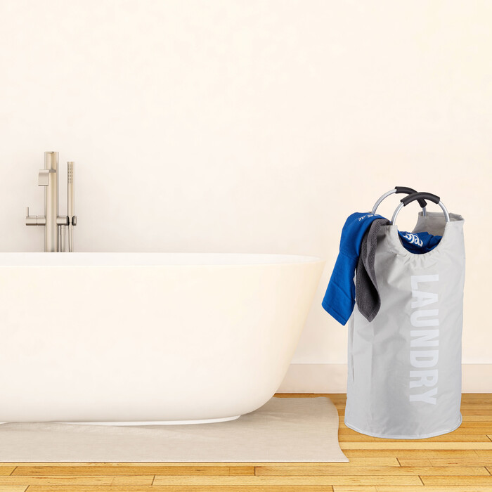 Relaxdays Faltbarer Wäschekorb mit Henkel