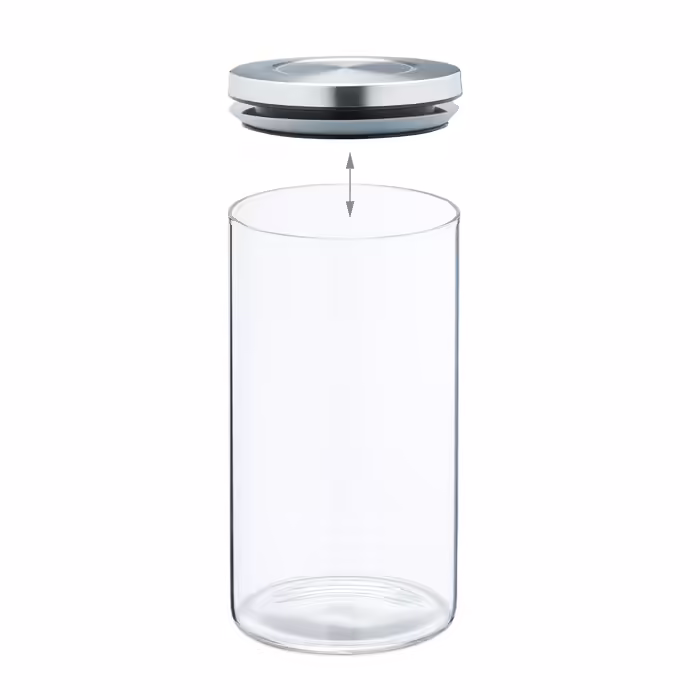 Relaxdays Vorratsgläser 4er Set je 1000 ml