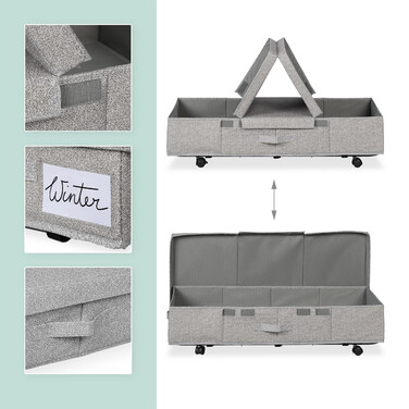 Relaxdays Unterbettkommode mit Rollen 2er Set