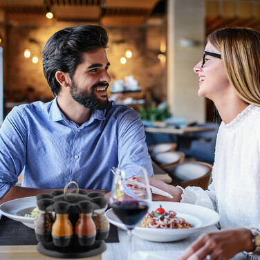 Relaxdays Gewürzkarussell mit 8 Kunststoffgläsern