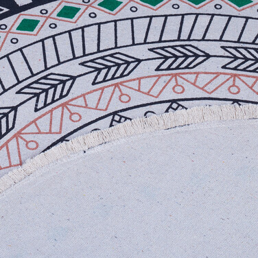 Relaxdays Runder Teppich mit Mandala-Design