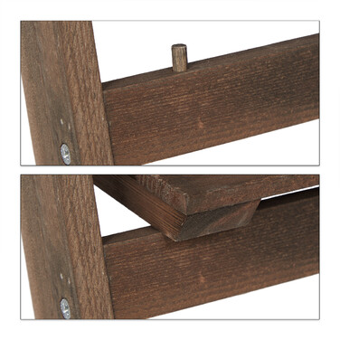 Relaxdays Blumentreppe Holz dunkelbraun