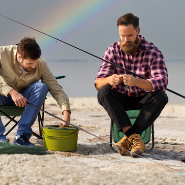 Relaxdays Grüner Campinghocker mit Lehne