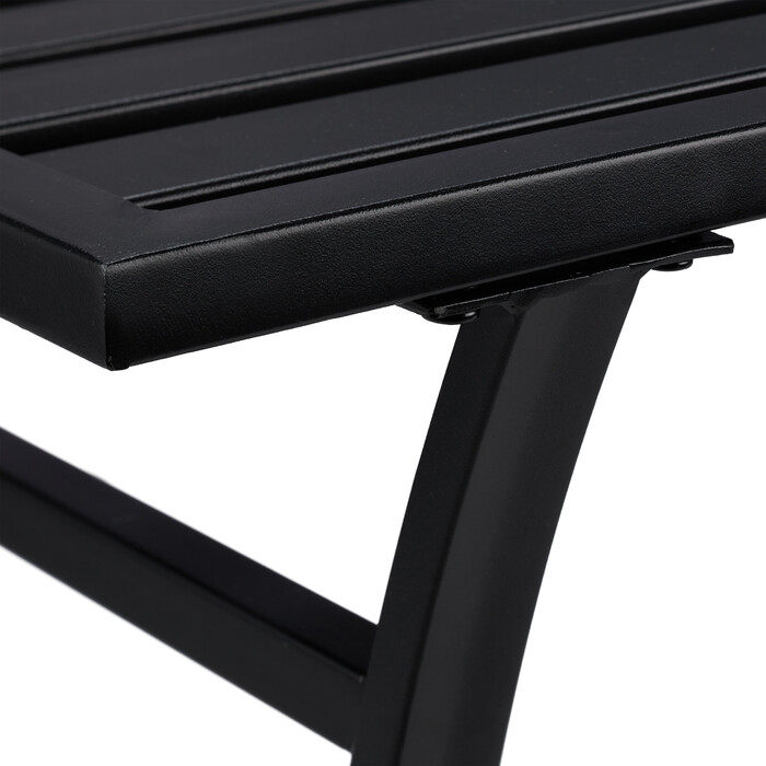 Relaxdays Gartentisch rechteckig schwarz