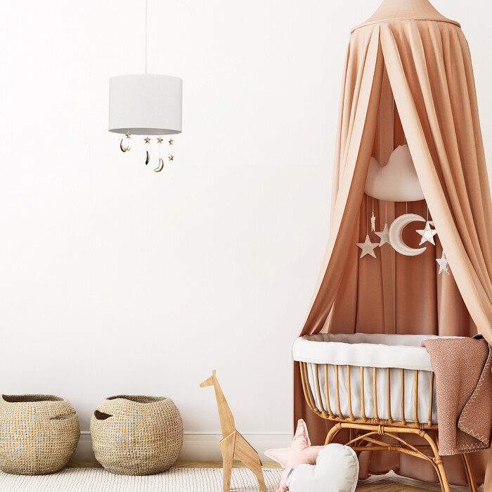 Relaxdays Hängelampe Kinderzimmer Monde & Sterne