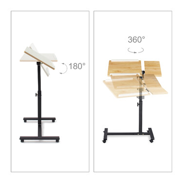 Relaxdays Laptoptisch mit verstellbarem Mauspad
